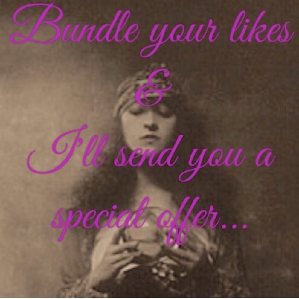 Add to your likes 💜 to a bundle & I’ll send you a special offer…
